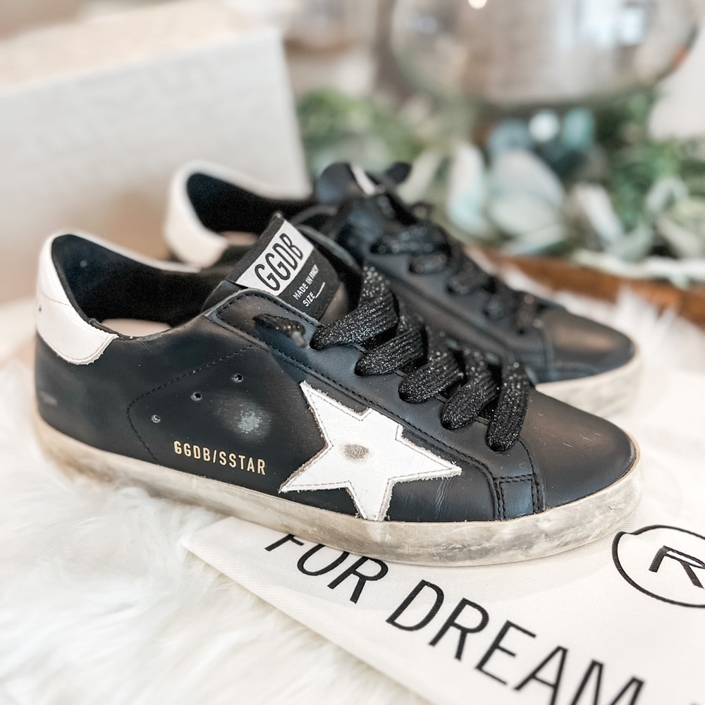 Golden Goose Black and White Sneakers